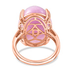 Natural Galileia Kunzite Solitaire Ring in Rose Gold Plated Sterling Silver 22.75 Ct._8447392_4