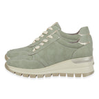 Ladies Dawlish Sports Luxe Sneakers With Lace-Up & Side Zip Closure (Size 4) - Moss_8447578_1