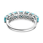 D'Joy Sleeping Beauty Turquoise 7 Stone Ring in Rhodium Overlay Sterling Silver 2.53 Ct._8447723_4