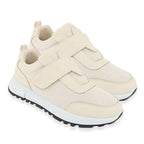 Ladies Avery Comfort Trainers With Adjustable Easy Close Strap (Size 3) - Stone_8447942_1
