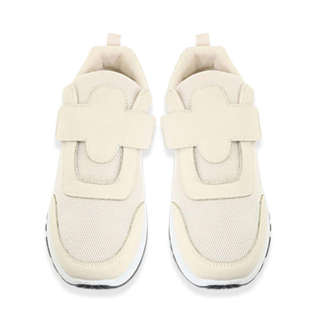 Ladies Avery Comfort Trainers With Adjustable Easy Close Strap (Size 3) - Stone_8447942_3