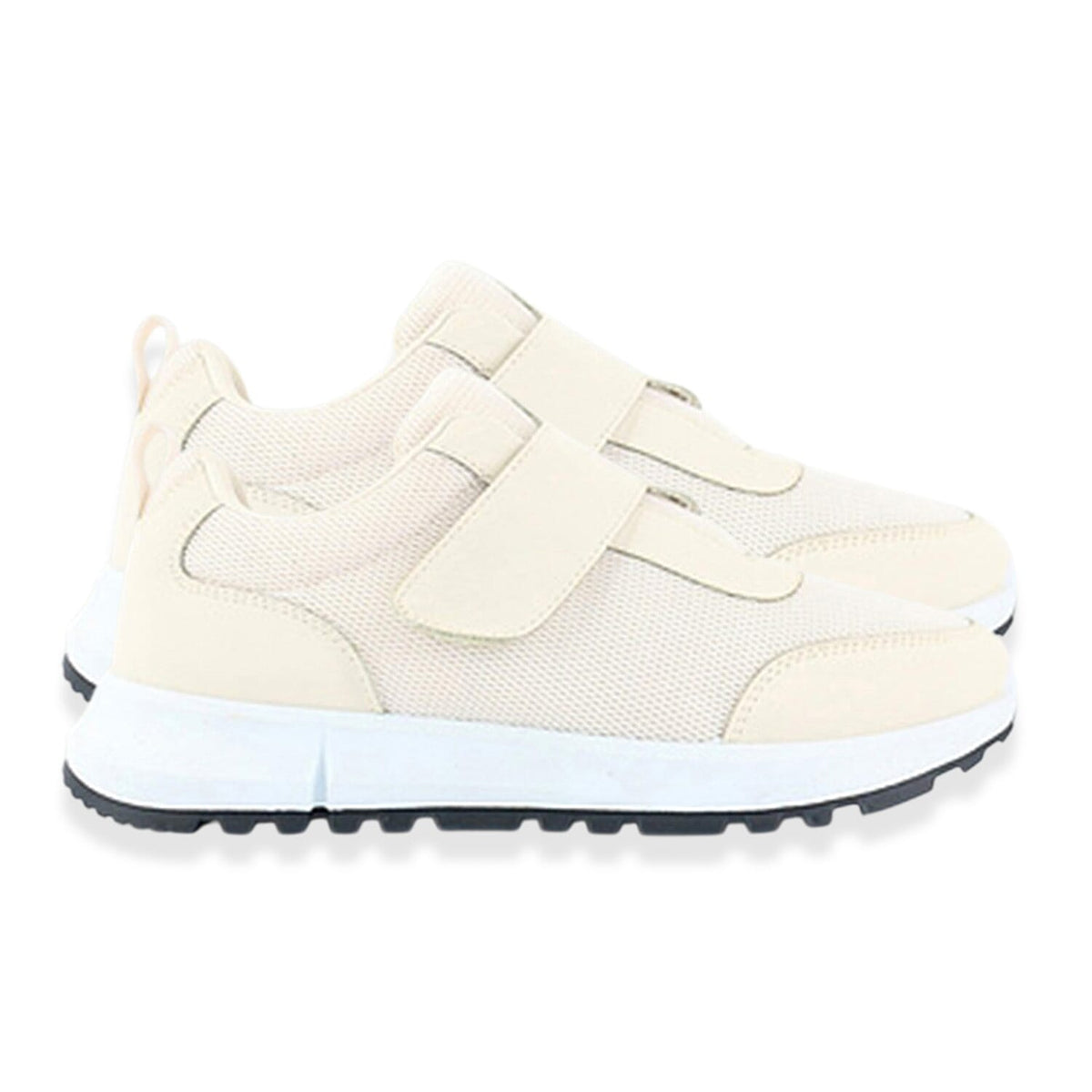 Ladies Avery Comfort Trainers With Adjustable Easy Close Strap (Size 4) - Stone V32540095 0