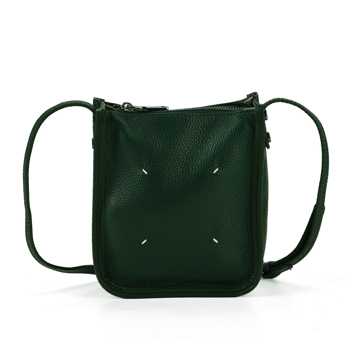 Genuine Leather Crossbody Bag - Green V32514480 0
