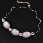 D'Joy Natural Kunzite & Golconda Topaz Station Bracelet (Size - 7.5  Adjustable) in Rose Gold Plated Sterling Silver 22.39 Ct._8448150_2