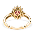 D'Joy AAA African Ruby & White Zircon Ring in Yellow Gold Plated Sterling Silver 2.70 Ct._8448186_4