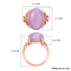 D'Joy Natural Kunzite Oval Cut Solitaire Ring in Rose Gold Plated Sterling Silver 11.24 Ct._8448236_5