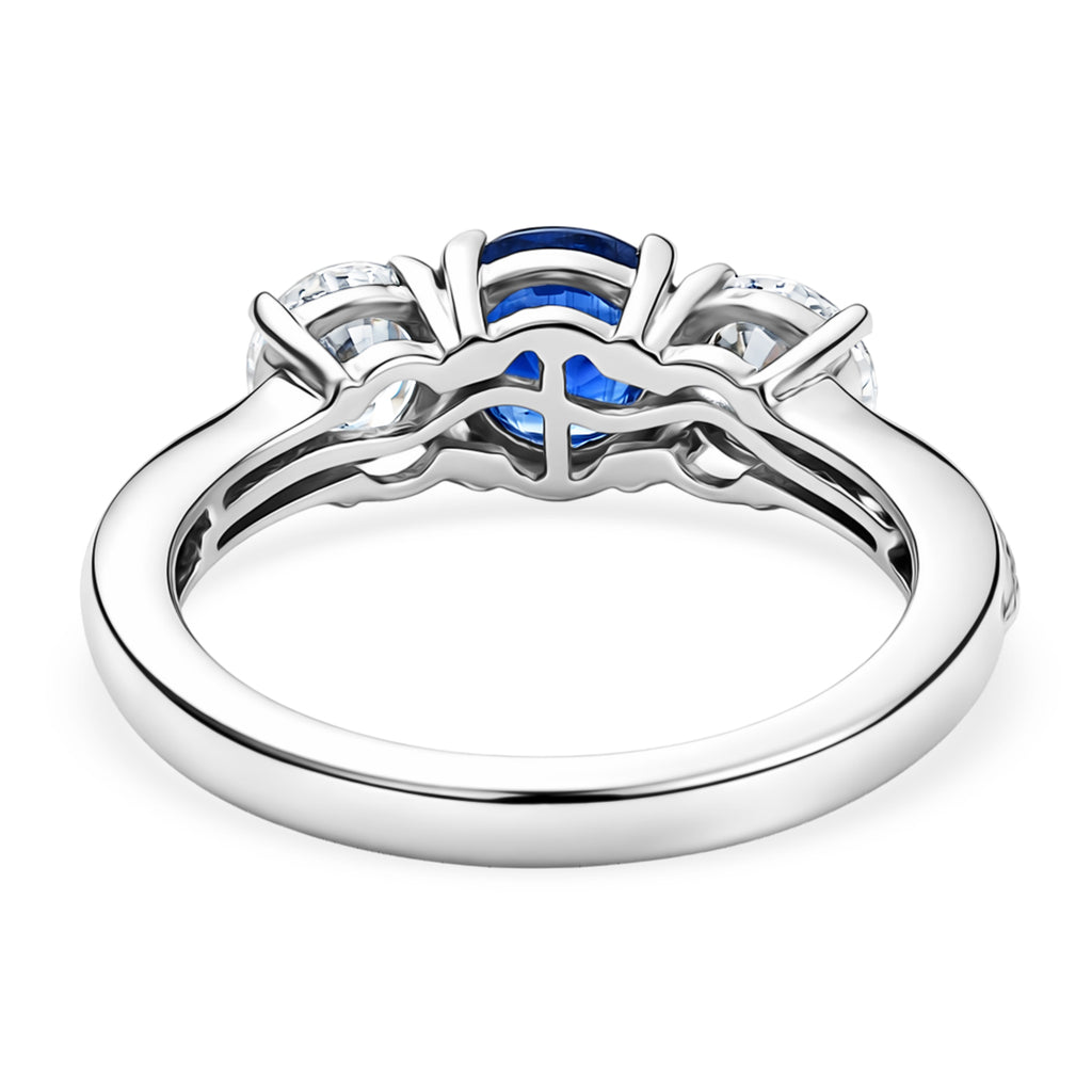 D'Joy AAA Kyanite & Moissanite Trilogy Ring in Platinum Overlay Sterling Silver 2.04 Ct._8448270_4