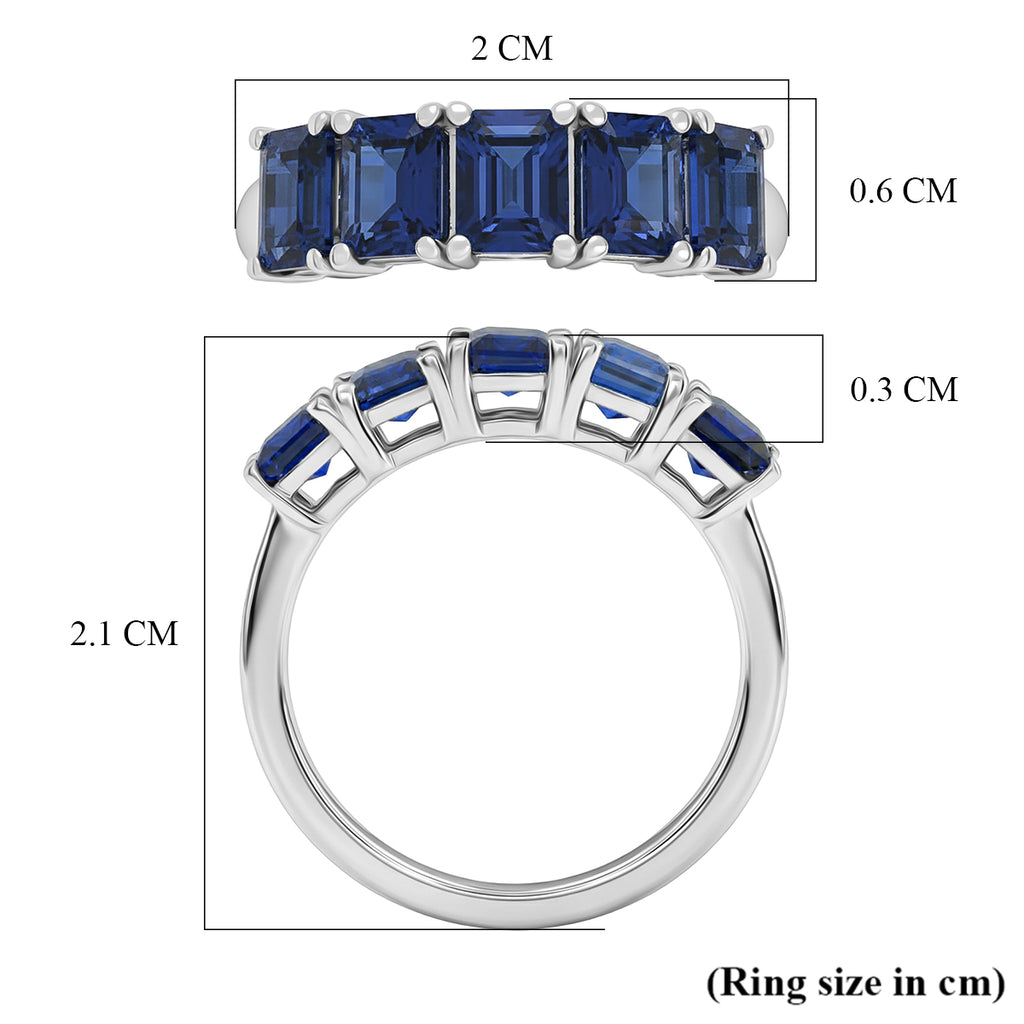 D'Joy AAA Kyanite 5 Stone Ring in Platinum Overlay Sterling Silver 2.44 Ct._8448298_5