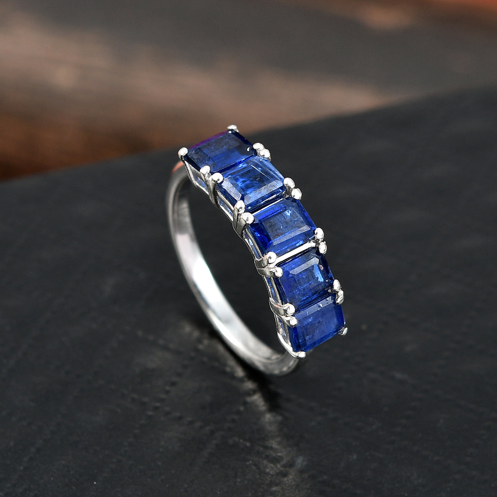 D'Joy AAA Kyanite 5 Stone Ring in Platinum Overlay Sterling Silver 2.44 Ct._8448299_2