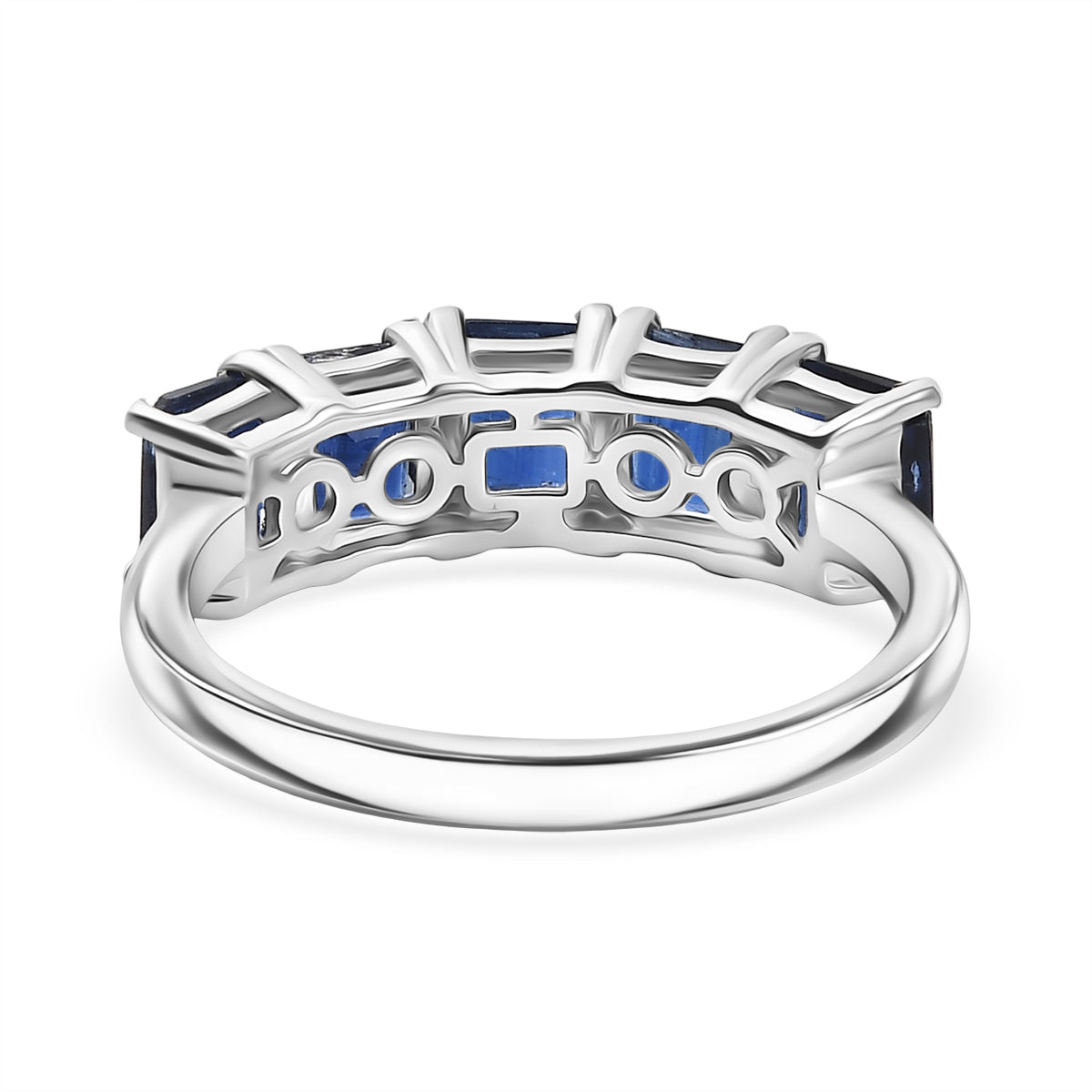D'Joy AAA Kyanite 5-Stone Ring in Platinum Overlay Sterling Silver 2.44 Ct. V32519804 5