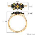 D'Joy Yellow Diamond & Multi Diamond Boat Cluster Ring in 18K Vermeil Yellow Gold Plated Sterling Silver_8448519_5