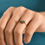 D'Joy Yellow Diamond & Multi Diamond Boat Cluster Ring in 18K Vermeil Yellow Gold Plated Sterling Silver_8448520_1