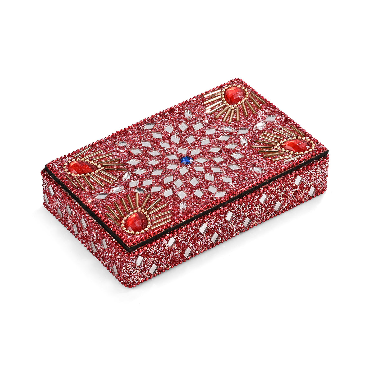 Livmore 6-Piece Beaded Stationery Gift Set (inc. 1 x Decorative Box, 5 x Pens, &amp; 1 x Diary) - Red V32575478 5