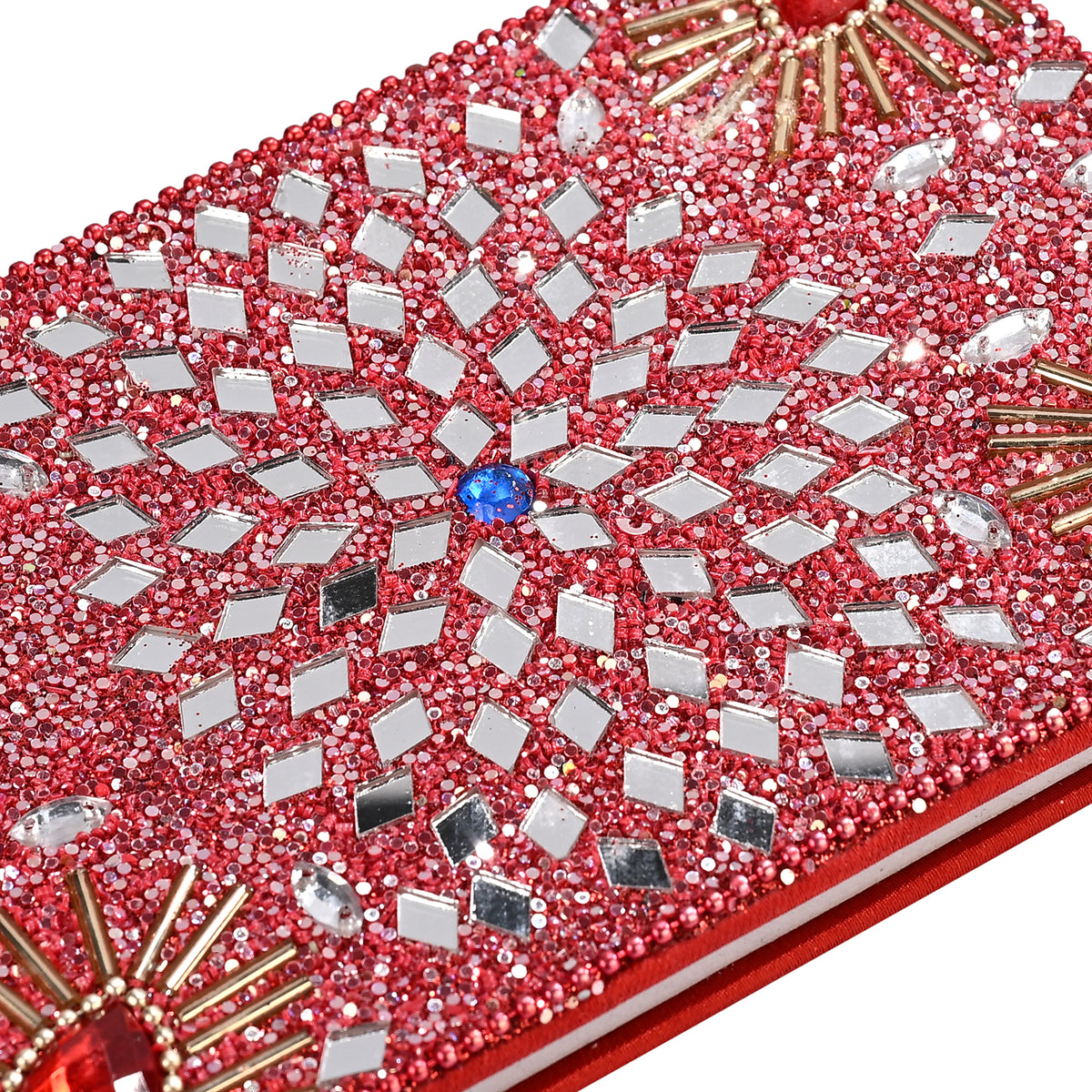 Livmore 6-Piece Beaded Stationery Gift Set (inc. 1 x Decorative Box, 5 x Pens, &amp; 1 x Diary) - Red V32575478 8