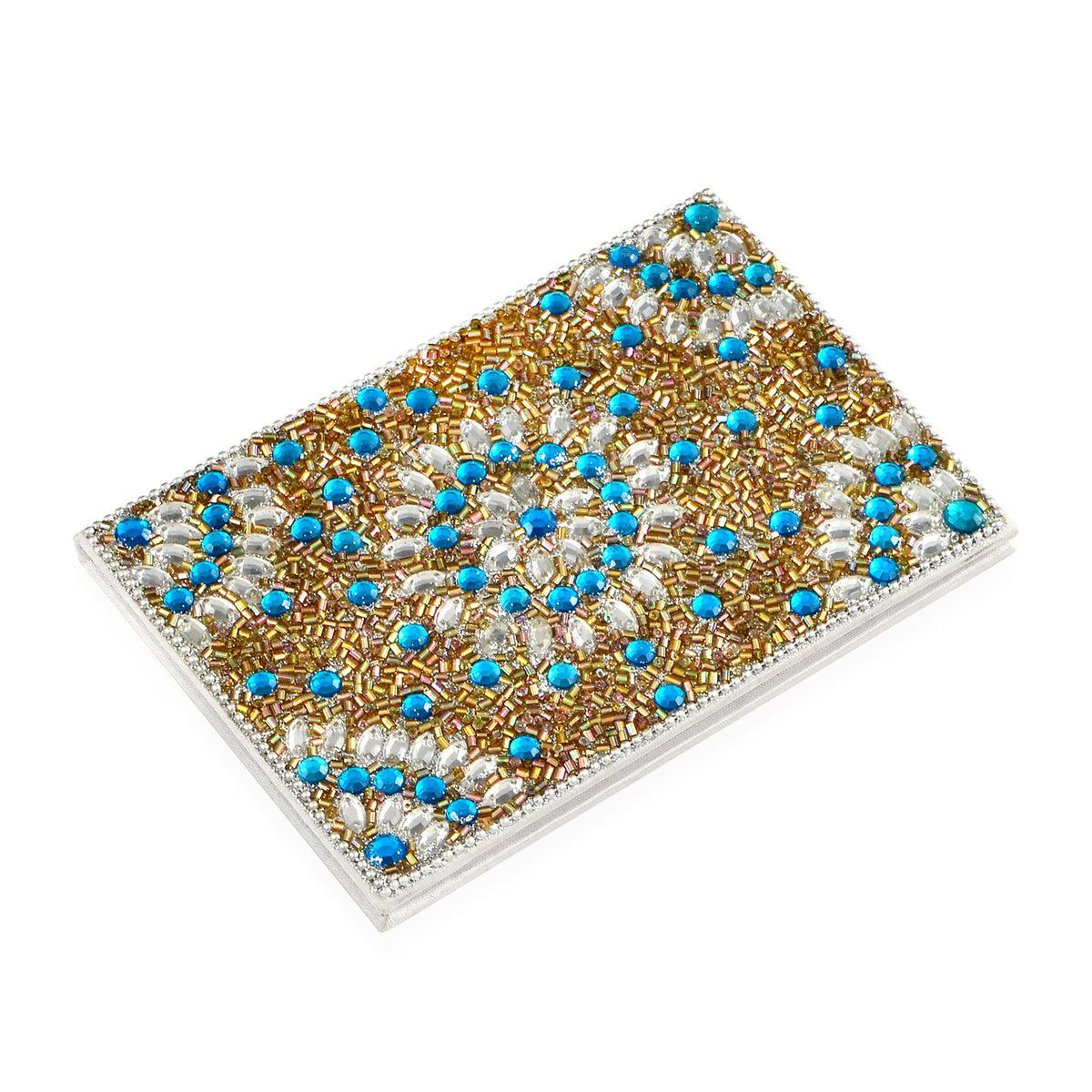 Livmore 6-Piece Beaded Stationery Gift Set (inc. 1 x Decorative Box, 5 x Pens, &amp; 1 x Diary) - Silver &amp; Blue V32580954 5