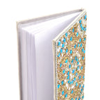 Livmore 6-Piece Beaded Stationery Gift Set (inc. 1 x Decorative Box, 5 x Pens, & 1 x Diary) - Silver & Blue_8457950_7