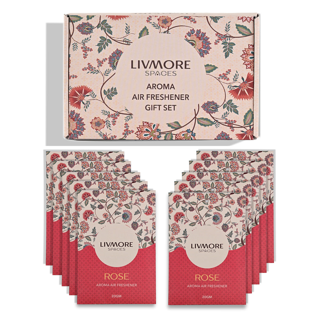Livmore Set of 10 Rose Fragrance Sachets (Size 8 x 9Cm)_8457952