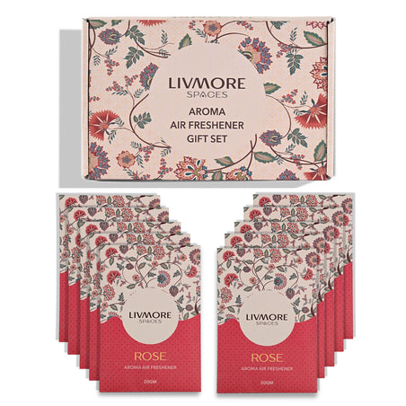 Livmore Set of 10 Rose Fragrance Sachets (Size 8 x 9Cm) 8457952 1