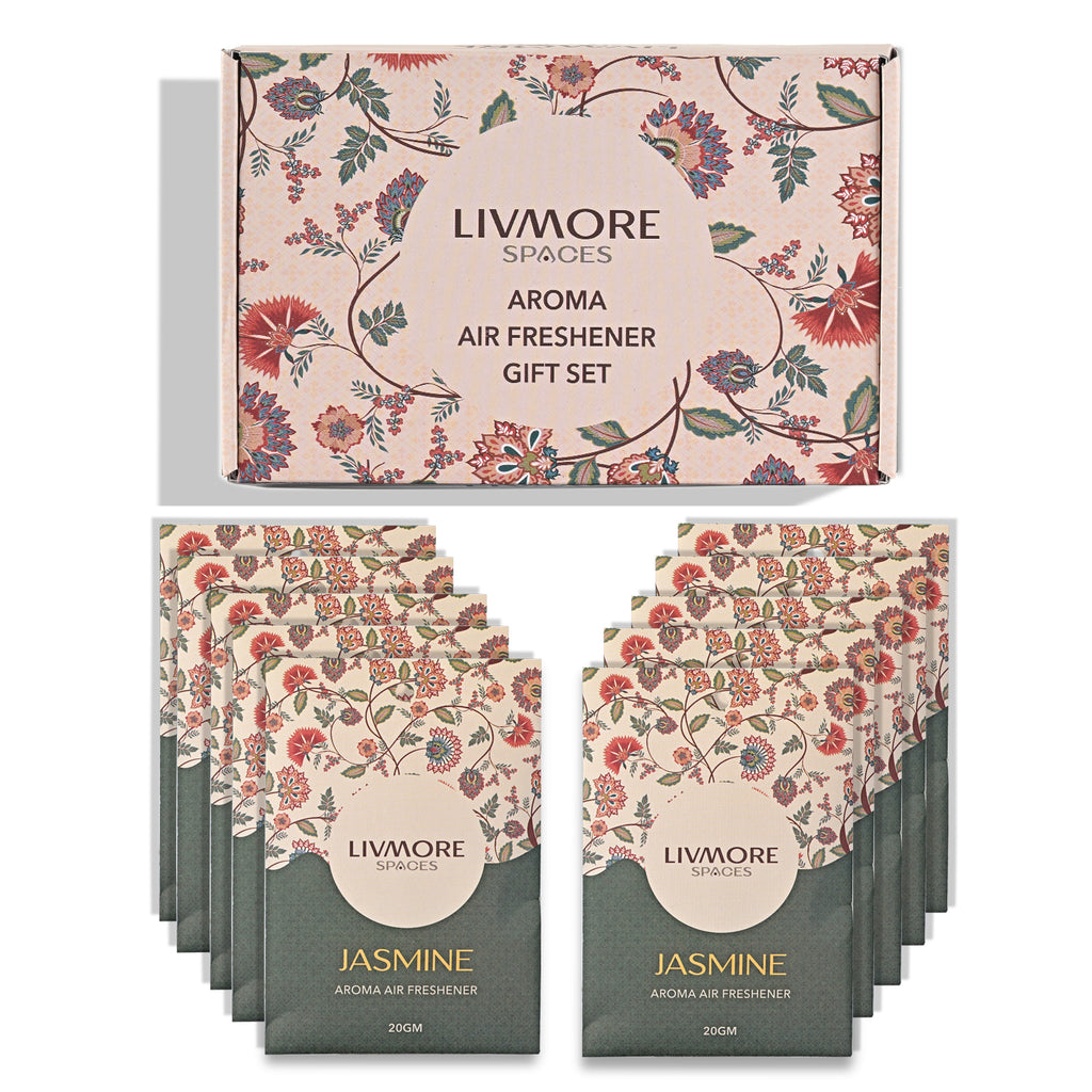 Livmore Set of 10 Jasmine Fragrance Sachets (Size 8 x 9Cm)_8457953