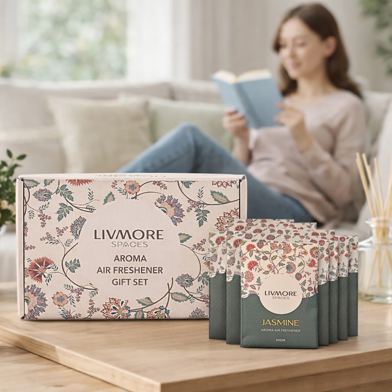 Livmore Set of 10 Jasmine Fragrance Sachets (Size 8 x 9Cm) 8457953 2