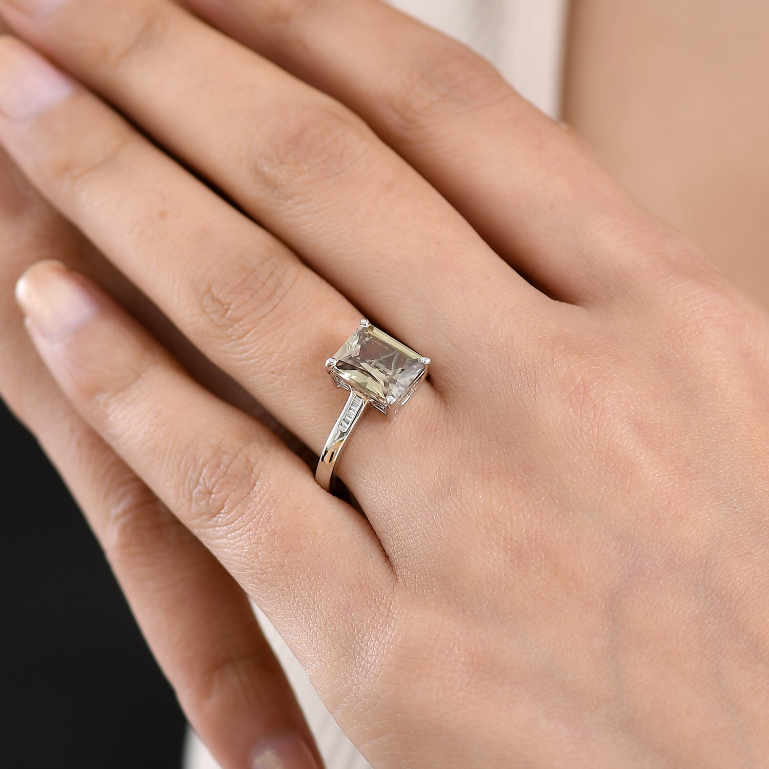 Rhapsody 950 Platinum AAAA Natural Turkizite (Radiant Cut 4.00ct) VS-E/F Natural White Diamond Ring 4.03 Ct, Platinum Wt. 5.42 Gms 8461130 2