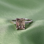 Rhapsody 950 Platinum AAAA Natural Turkizite (Radiant Cut 4.00ct) VS-E/F Natural White Diamond Ring 4.03 Ct, Platinum Wt. 5.42 Gms_8461130_2