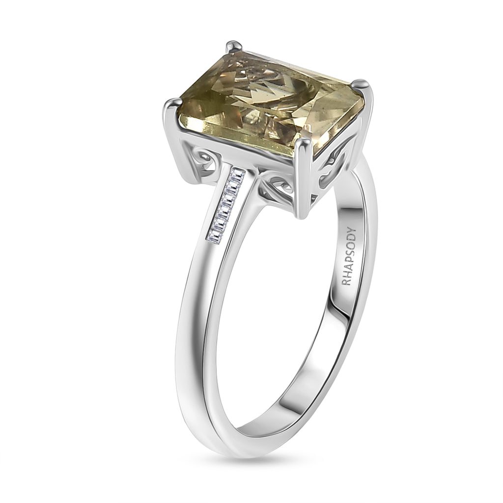 Rhapsody 950 Platinum AAAA Natural Turkizite (Radiant Cut 4.00ct) VS-E/F Natural White Diamond Ring 4.03 Ct, Platinum Wt. 5.42 Gms_8461130_3