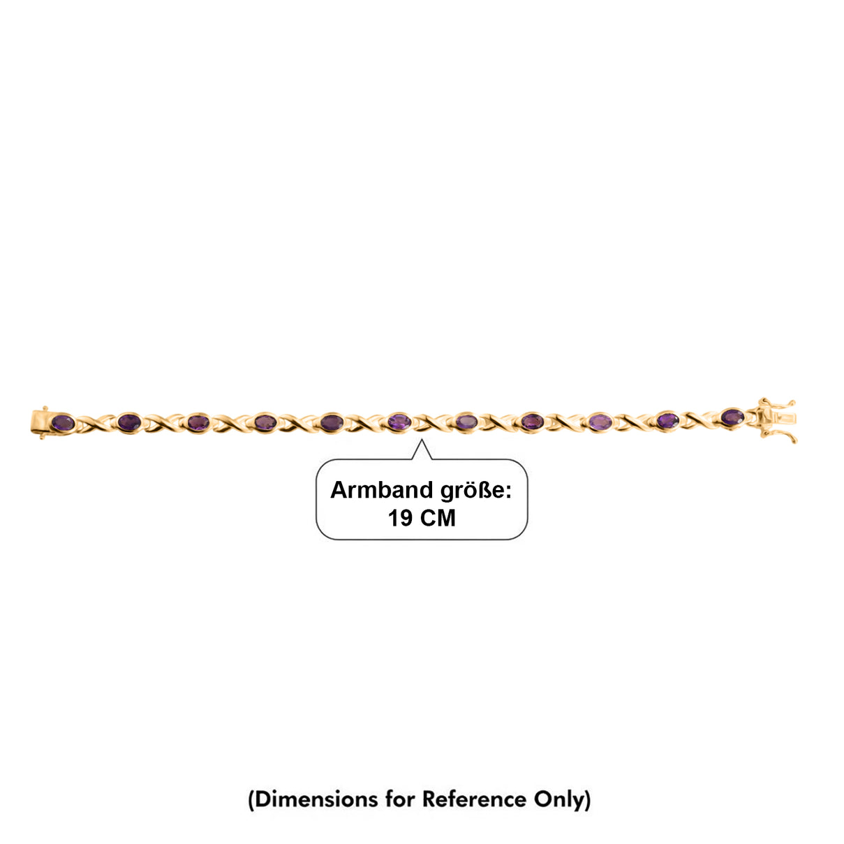 EverTrue African Amethyst Infinity Link Bracelet (Size - 7.5) with GB Lock Box 4.57 Ct. V32531879 5