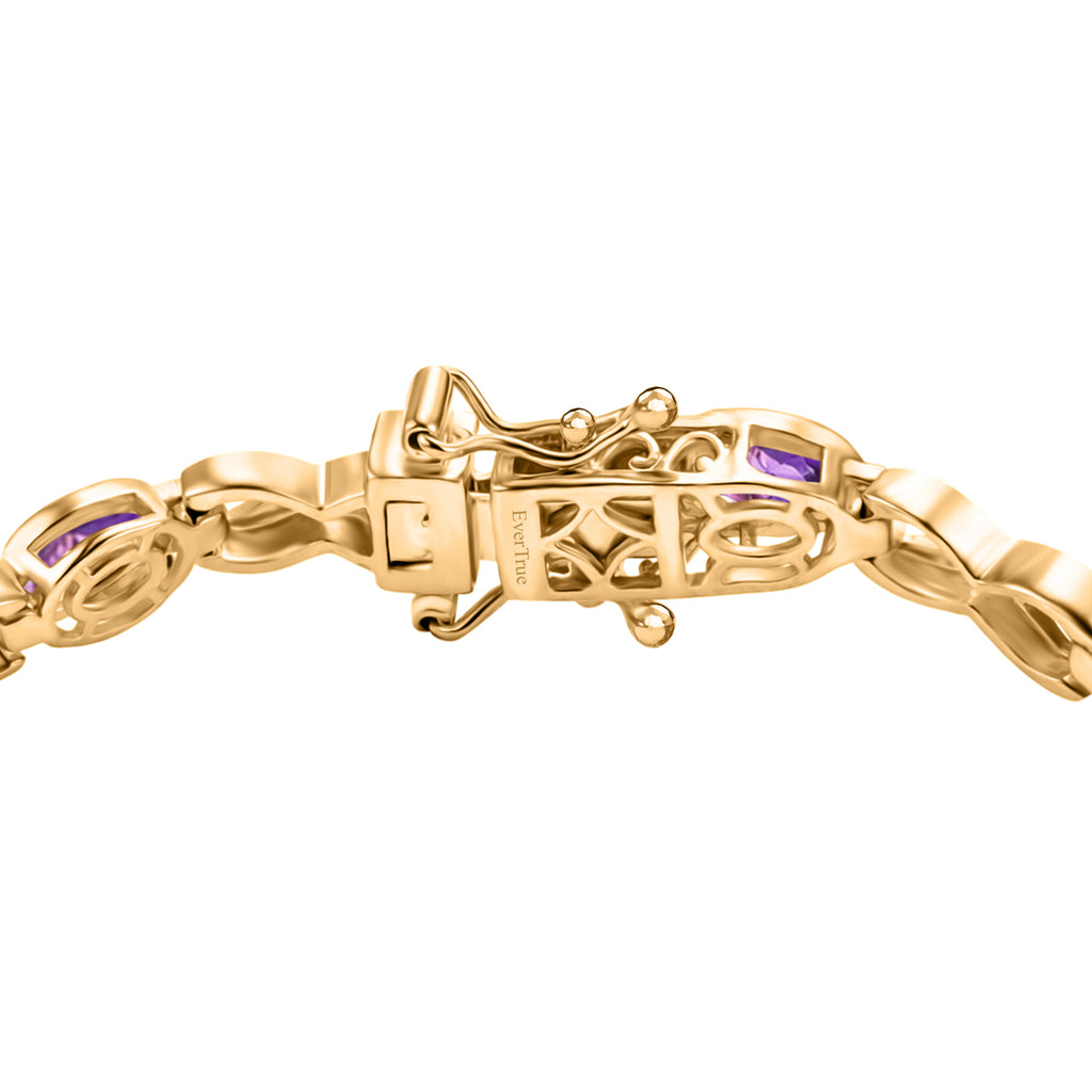 EverTrue African Amethyst Bracelet (Size - 7.5) with GB Lock Box 4.57 cts_8464388_5