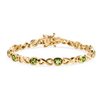 EverTrue Peridot Bracelet (Size - 7.5) with GB Lock Box in Yellow Gold Tone 5.40 Ct._8465320