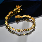 EverTrue Peridot Bracelet (Size - 7.5) with GB Lock Box in Yellow Gold Tone 5.40 Ct._8465320_2