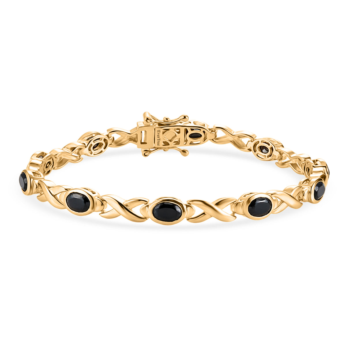 Black Spinel Bracelet (Size - 7) with GB Lock Box 6.00 Ct. V32527974 0