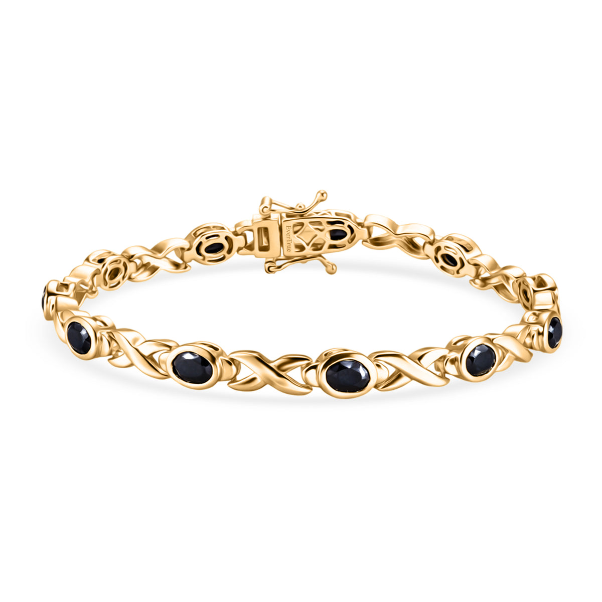 Black Spinel Bracelet (Size - 7.5) with GB Lock Box in Yellow Gold Tone 6.60 Ct. V32536895 0
