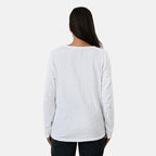 La Marey Cotton Floral Heart Embroidered full Sleve T-Shirt (Size M, 12 to 14) - Off White_8465867_4