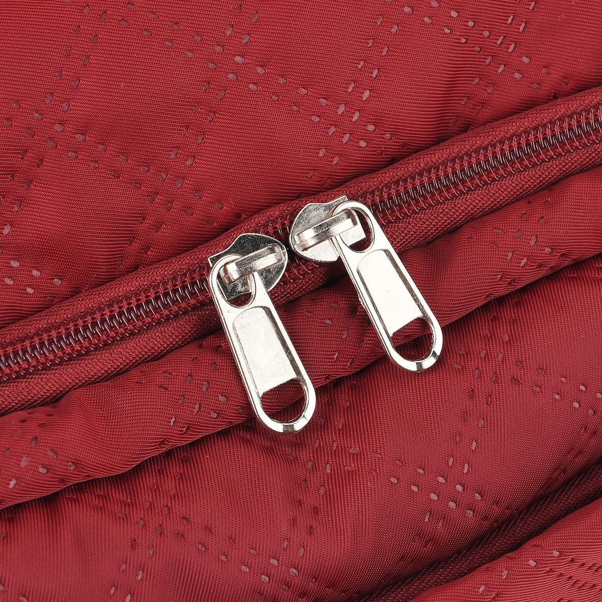 Designer Inspired-  3 Pcs Quilted Travel Bag Set - Burgundy V32519447 7