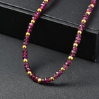 Natural AAA Radiant Ember Garnet Necklace (Size - 18+2 EXT) in 18K Vermeil Yellow Gold Plated Sterling Silver 46.00 Ct, Silver Wt. 5.07 Gms_8466034_1