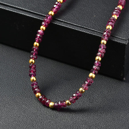 Natural AAA Radiant Ember Garnet Necklace (Size - 18+2 EXT) in 18K Vermeil Yellow Gold Plated Sterling Silver 46.00 Ct, Silver Wt. 5.07 Gms 8466034 2