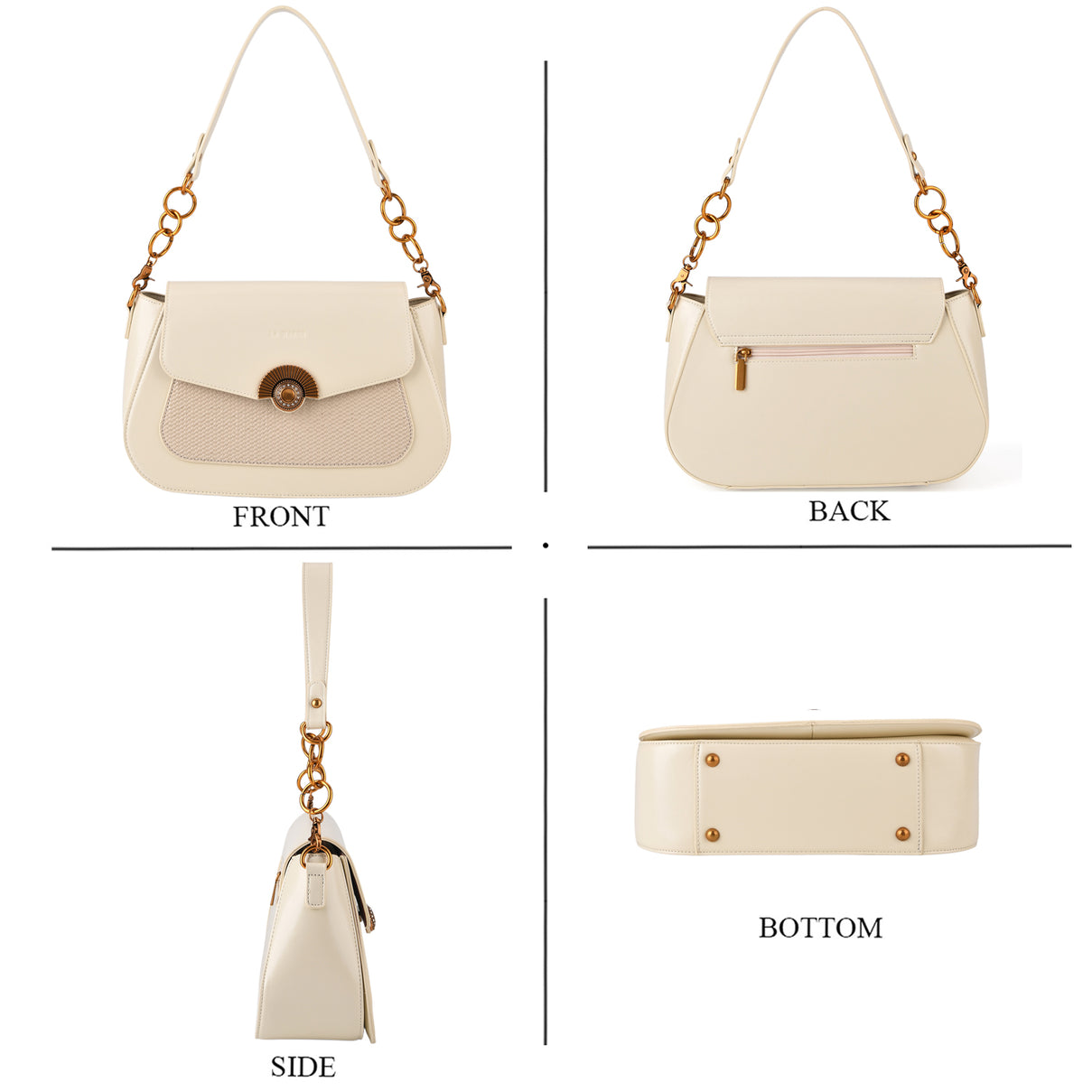 LA MAREY 2-Piece Sling Crossbody Bag &amp; Matching Wallet Combo - Off White V32520732 4