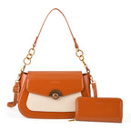 LA MAREY 2-Piece Sling Crossbody Bag & Matching Wallet Combo - Pumkin Orange_8466112