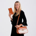 LA MAREY 2-Piece Sling Crossbody Bag & Matching Wallet Combo - Pumkin Orange_8466112_2