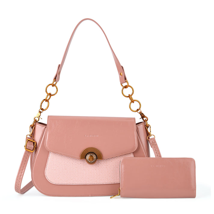 LA MAREY 2-Piece Sling Crossbody Bag &amp; Matching Wallet Combo - Off White 8466111 1