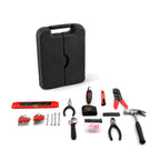 126-Piece DIY Tool Kit with Storage Case -  4-piece precision screwdriver set, 6-piece hardware nail box, 20-piece socket head set, wire stripper, mallet, adjustable wrench -  Black_8466157_3
