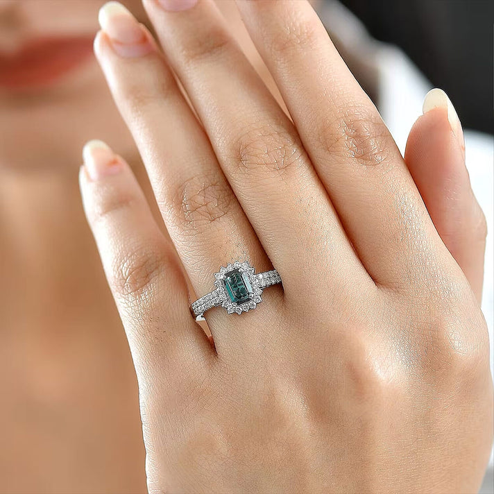 Rhapsody 950 Platinum AAAA Indicolite White Diamond VS Ring, Platinum Wt.5.55 Gms  1.540  Ct. 8466175 2