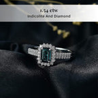 Rhapsody 950 Platinum AAAA Indicolite White Diamond VS Ring, Platinum Wt.5.55 Gms  1.540  Ct._8466175_2