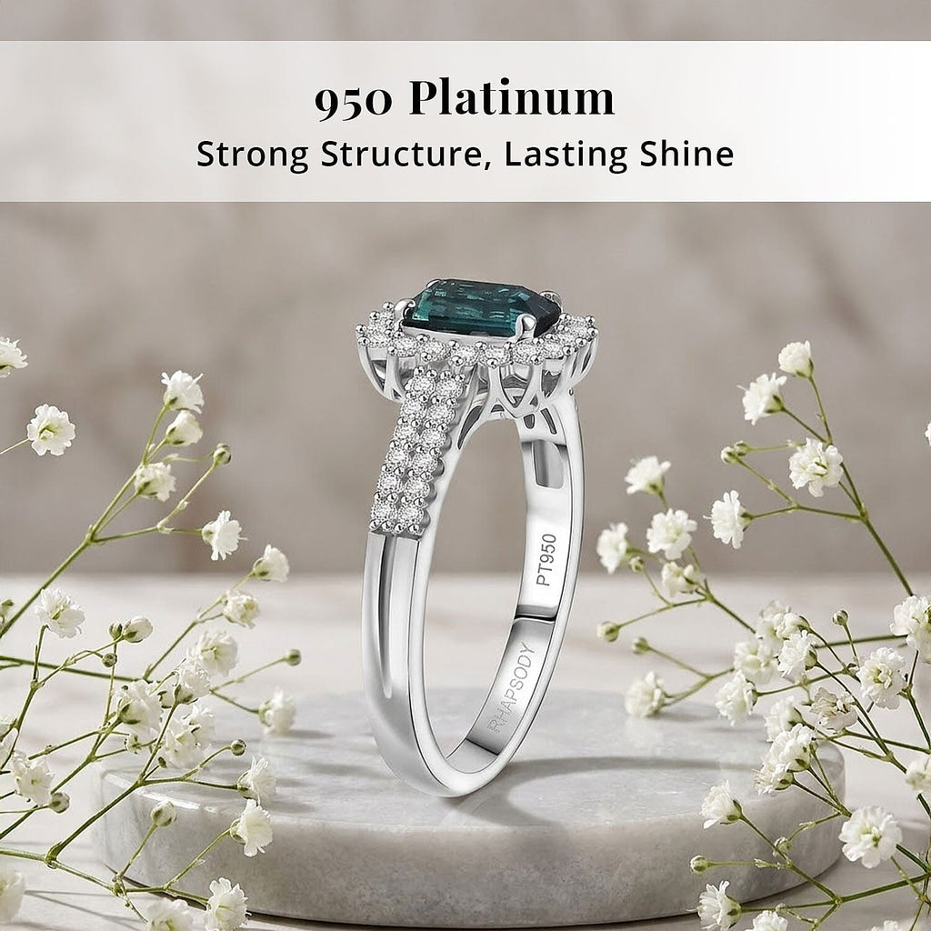 Rhapsody 950 Platinum AAAA Indicolite White Diamond VS Ring, Platinum Wt.5.55 Gms  1.540  Ct._8466175_3