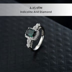 Rhapsody 950 Platinum AAAA Indicolite White Diamond VS Ring, Platinum Wt.6.35 Gms  2.150  Ct._8466199_2