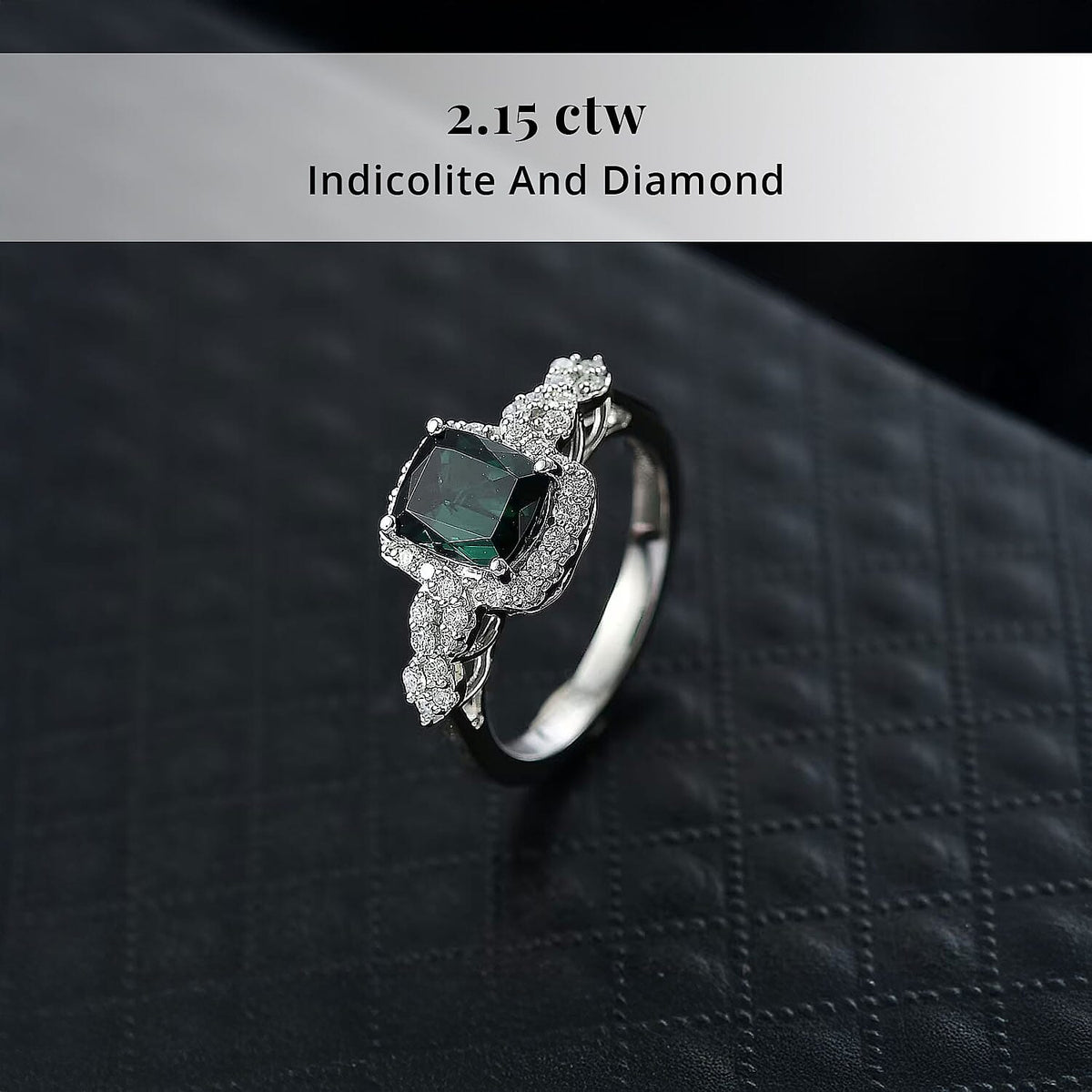 Certified and Appraised RHAPSODY AAAA Indicolite and White Diamond VS Ring in 950 Platinum, Platinum Wt.6.35 Gms  2.150  Ct. 8466199 2