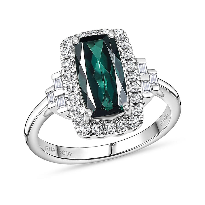 Rhapsody 950 Platinum AAAA Indicolite White Diamond VS Ring, Platinum Wt.6.43 Gms  1.670  Ct. 8466212 1
