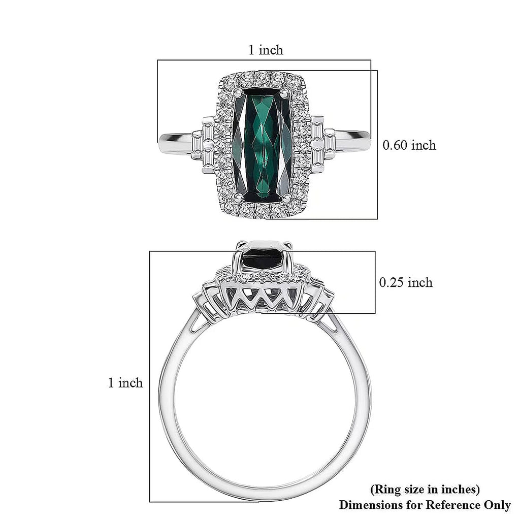 Rhapsody 950 Platinum AAAA Indicolite White Diamond VS Ring, Platinum Wt.6.43 Gms  1.670  Ct._8466212_5