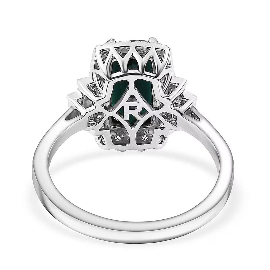 Rhapsody 950 Platinum AAAA Indicolite White Diamond VS Ring, Platinum Wt.6.43 Gms  1.670  Ct._8466212_6